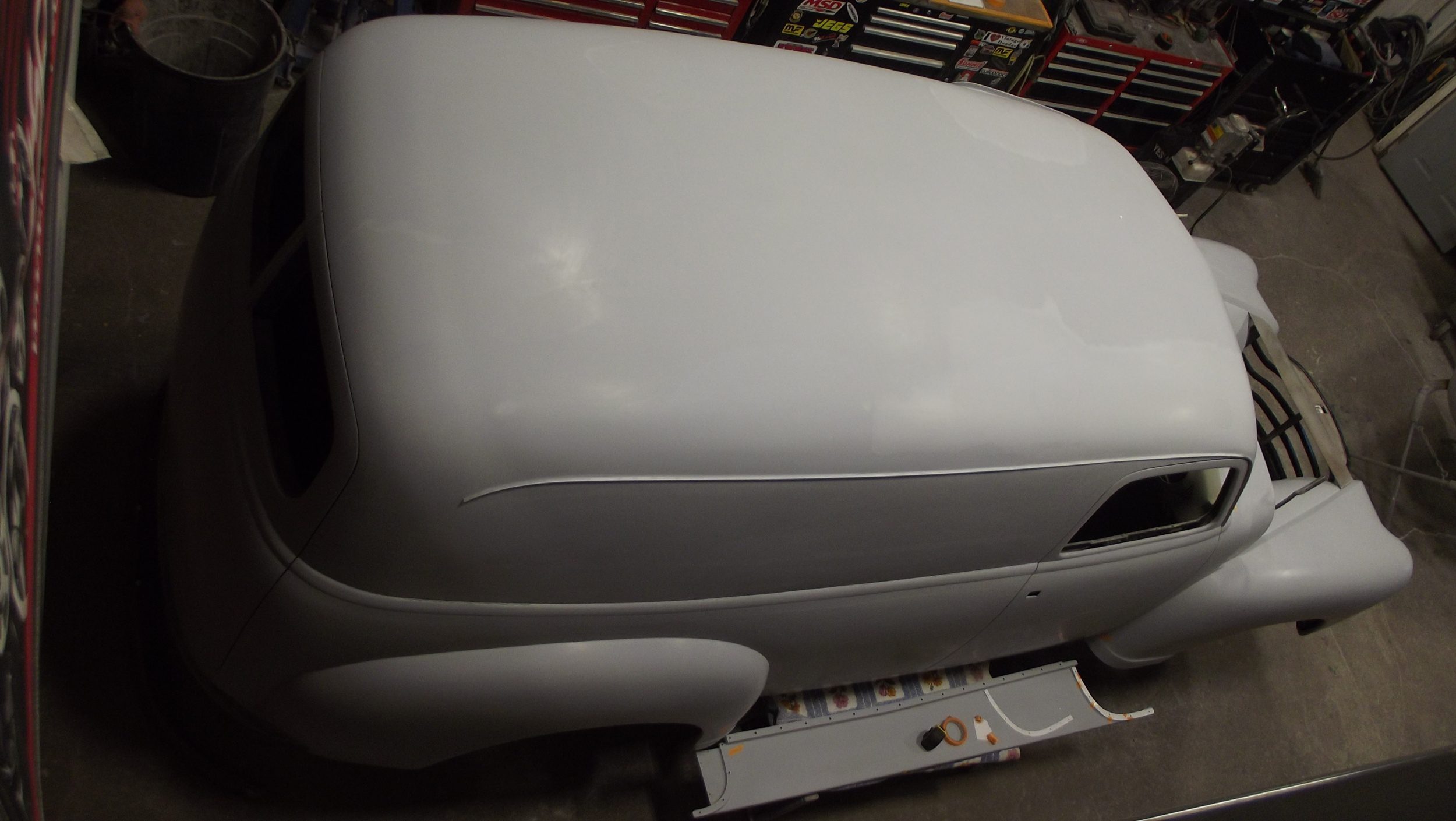 Top view test fit parts